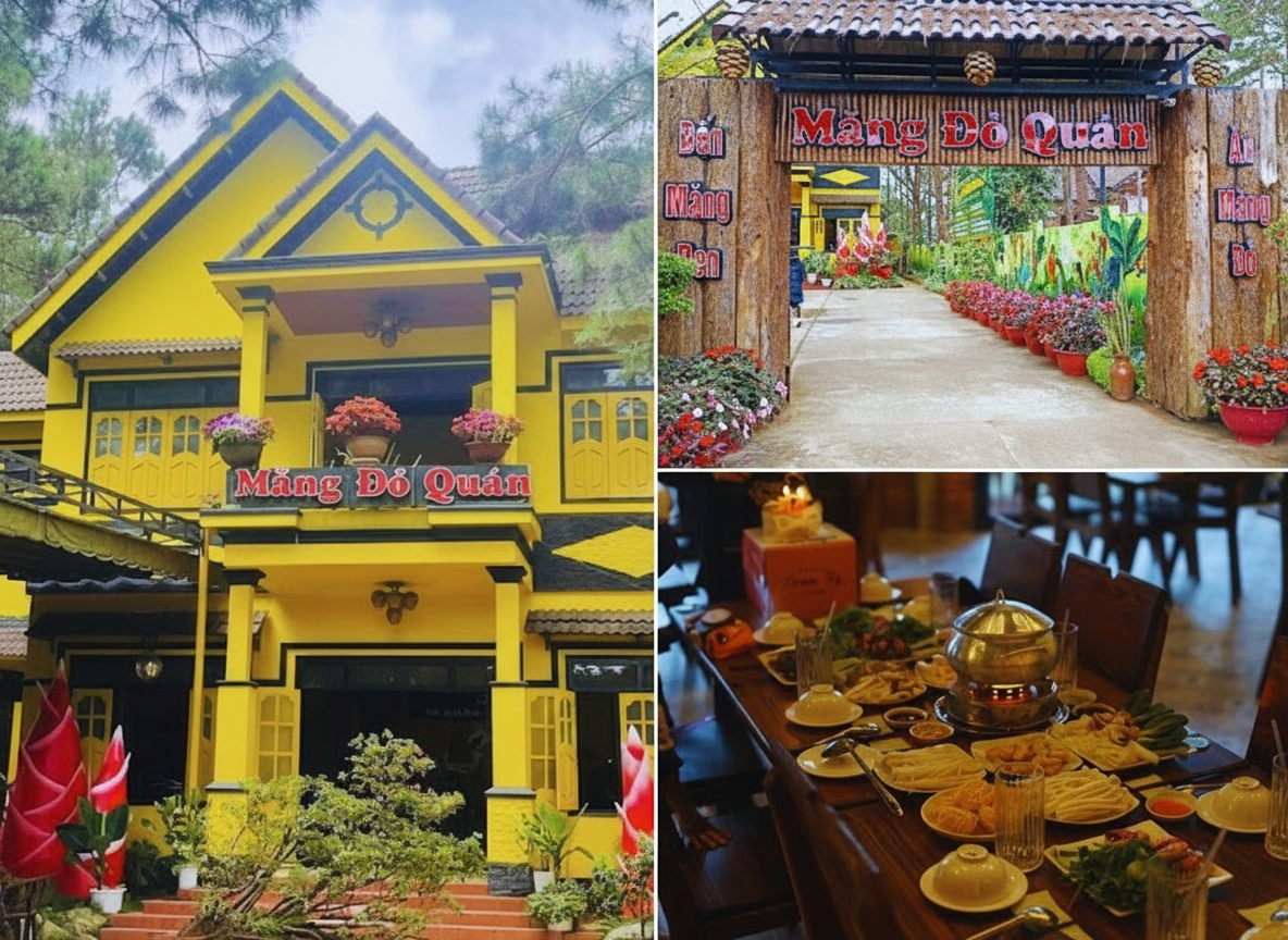 Nhà hàng gỗ Măng Đen